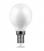 Лампа светодиодная LED 5вт Е14 белый матовый шар (SBG4505) (55024) SAFFIT