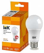 Лампа светодиодная LED 11вт E27 тепло-белый ECO (LLE-A60-11-230-30-E27) (LLE-A60-11-230-30-E27) IEK
