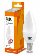 Лампа светодиодная LED 7вт Е14 тепло-белый матовая свеча ECO (LLE-C35-7-230-30-E14) (LLE-C35-7-230-30-E14) IEK