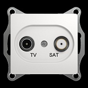 GLOSSA Розетка телевизионная TV-SAT одиночная в рамку 1дБ белая (GSL000197) Шнейдер Электрик
