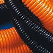 Труба гофрированная ПНД 50 мм с протяжкой легкая оранжевая (15м) (71950) DKC