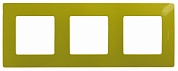 ETIKA Рамка 3 поста зеленый папоротник (672543) LEGRAND