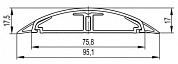 Канал напольный СSP-N 75x17  белый (01331) DKC