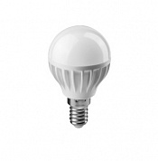 Лампа светодиодная LED 6вт Е14 дневной матовый шар (61136 OLL-G45) (20178) ОНЛАЙТ