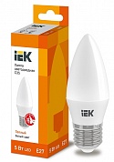 Лампа светодиодная LED 5вт E27 тепло-белый матовая свеча ECO (LLE-C35-5-230-30-E27) (LLE-C35-5-230-30-E27) IEK