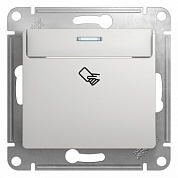 GLOSSA Выключатель карточный алюминий в рамку схема 6 (GSL000369) Шнейдер Электрик