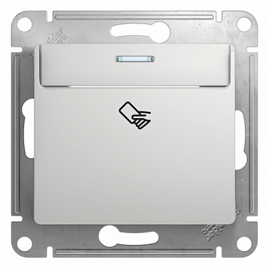 GLOSSA Выключатель карточный алюминий в рамку схема 6 (GSL000369) Шнейдер Электрик