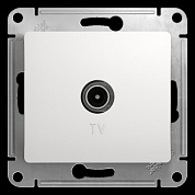 GLOSSA Розетка телевизионная TV одиночная в рамку 1дБ белая (GSL000191) Шнейдер Электрик