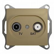 GLOSSA Розетка телевизионная TV-SAT одиночная в рамку 1дБ титан (GSL000497) Шнейдер Электрик