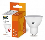 Лампа светодиодная LED 5вт 230в GU10 тепло-белый ECO (LLE-PAR16-5-230-30-GU10) (LLE-PAR16-5-230-30-GU10) IEK