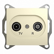 GLOSSA Розетка TV-R одиночная 1DB бежевый в рамку (GSL000294) Шнейдер Электрик