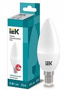 Лампа светодиодная LED 5вт E14 белый матовая свеча ECO (LLE-C35-5-230-40-E14) (LLE-C35-5-230-40-E14) IEK