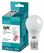 Лампа светодиодная LED 11вт E27 белый ECO (LLE-A60-11-230-40-E27) (LLE-A60-11-230-40-E27) IEK