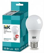 Лампа светодиодная LED 20вт Е27 белый ECO (LLE-A60-20-230-40-E27) (LLE-A60-20-230-40-E27) IEK