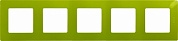 ETIKA Рамка 5 постов зеленый папоротник (672545) LEGRAND