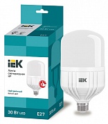 Лампа светодиодная LED 30вт Е27 белый (LLE-HP-30-230-40-E27) (LLE-HP-30-230-40-E27) IEK
