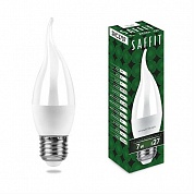 Лампа светодиодная LED 7вт Е27 белый матовая свеча на ветру (SBC3707) (55057) SAFFIT