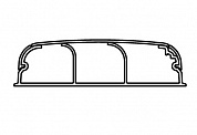 Кабель-канал 90x25 плинтусный треxсекционный с крышкой IN-Liner FRONT (09200) DKC