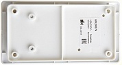 Блок: розетка с заземлением со шторками + выключатель двухклавишный белый (GSL000174) Шнейдер Электрик