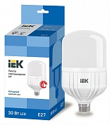Лампа светодиодная LED 30вт Е27 дневной (LLE-HP-30-230-65-E27) (LLE-HP-30-230-65-E27) IEK