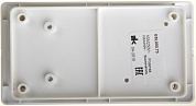 Блок: розетка + выключатель двухклавишный с подсветкой белый (GSL000173) Шнейдер Электрик